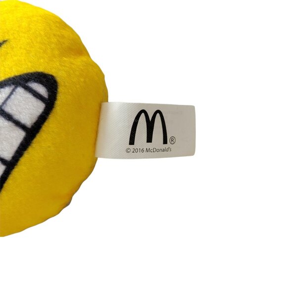 Emoji Plush Yellow Grinning Face McDonalds 2016 Stuffed Animal Toy - Picture 3 of 5